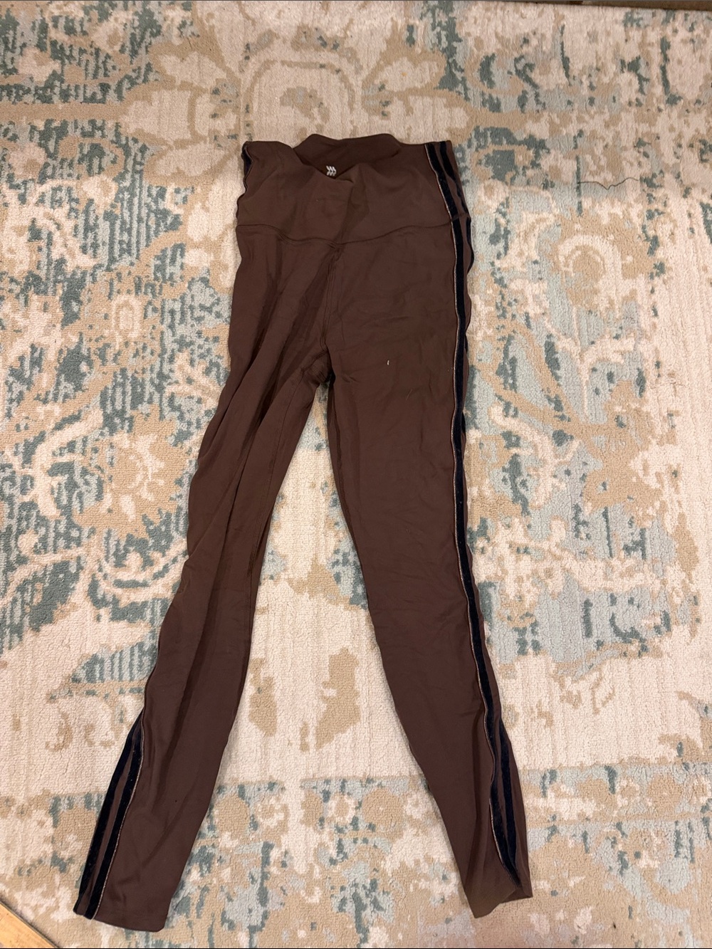 all in motion Brown Kids Leggings with Black Side Stripe